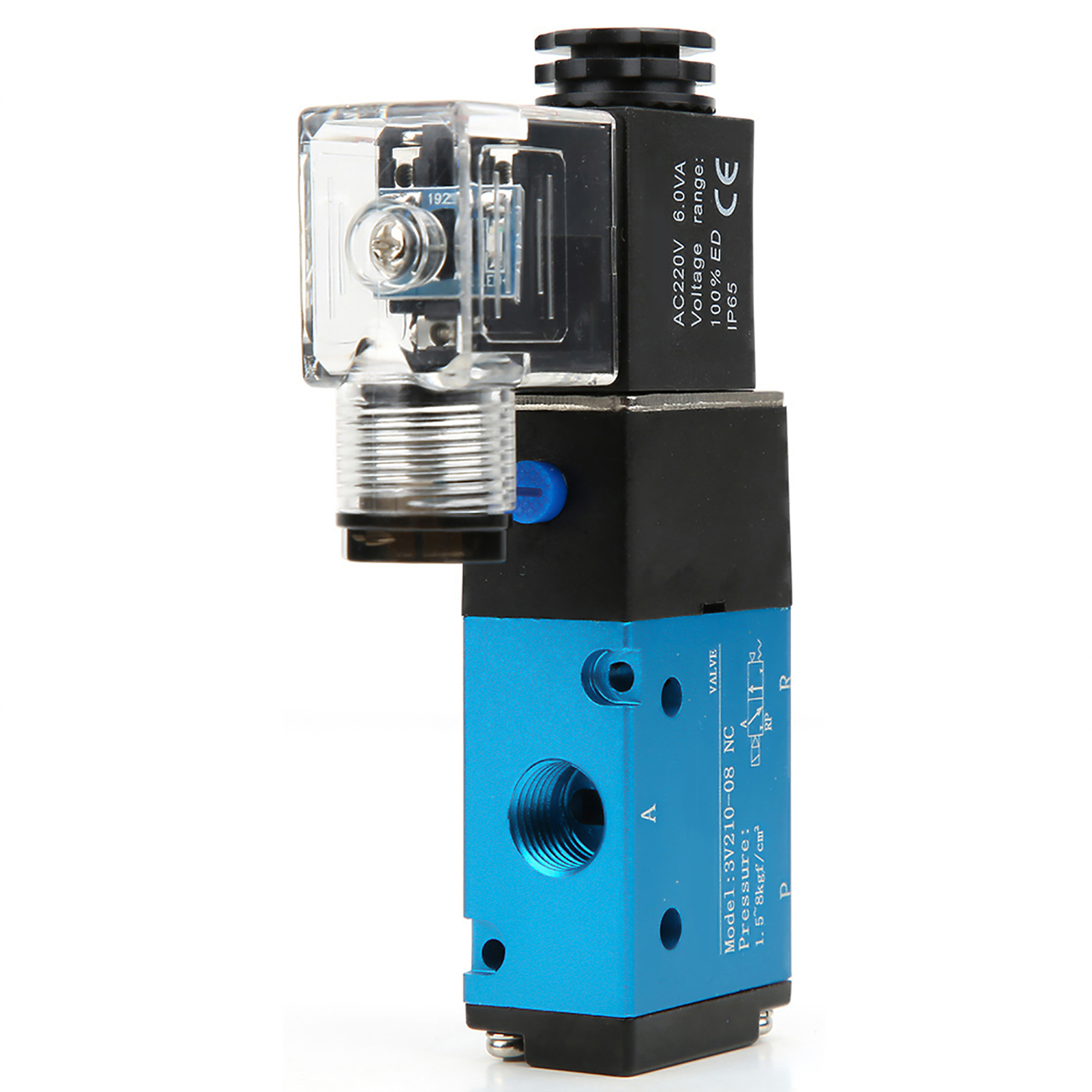 3v210-08 2-positionen 5-wege-magnetventil Pt1/4 Zoll 1,2 Mpa 170 Psi Magnetventil Ip65 (ac220 V)