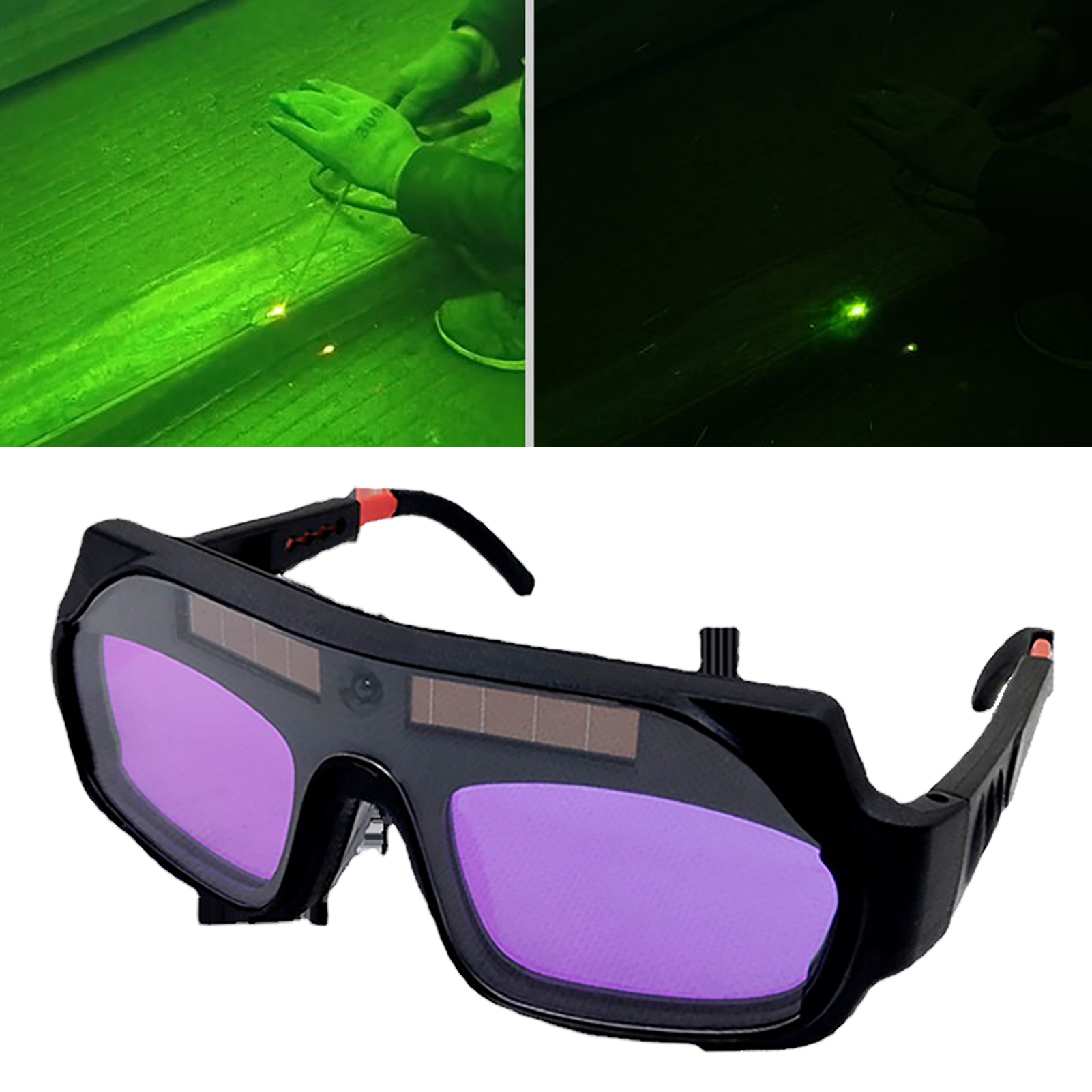 Schweißerbrille Mit Automatischer Abdunkelung, Größenverstellbar, Professionelle Schutzbrille