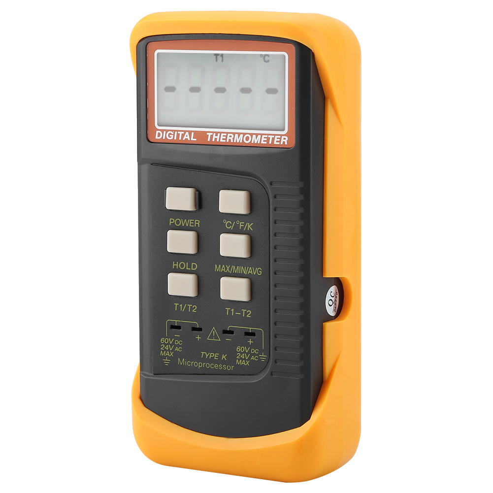 Digitales Zweikanal-thermoelement-thermometer Typ K 6802ii, Temperaturmessgerät -50 °c Bis 1300 °c
