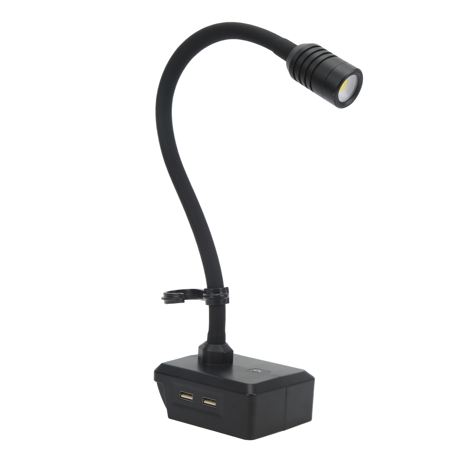 Kabellose Led-arbeitsleuchte Mit Schwanenhals, 3 Beleuchtungsmodi, Zwei Usb-anschlüssen Und Haken Für 14,4-20-v-akkus