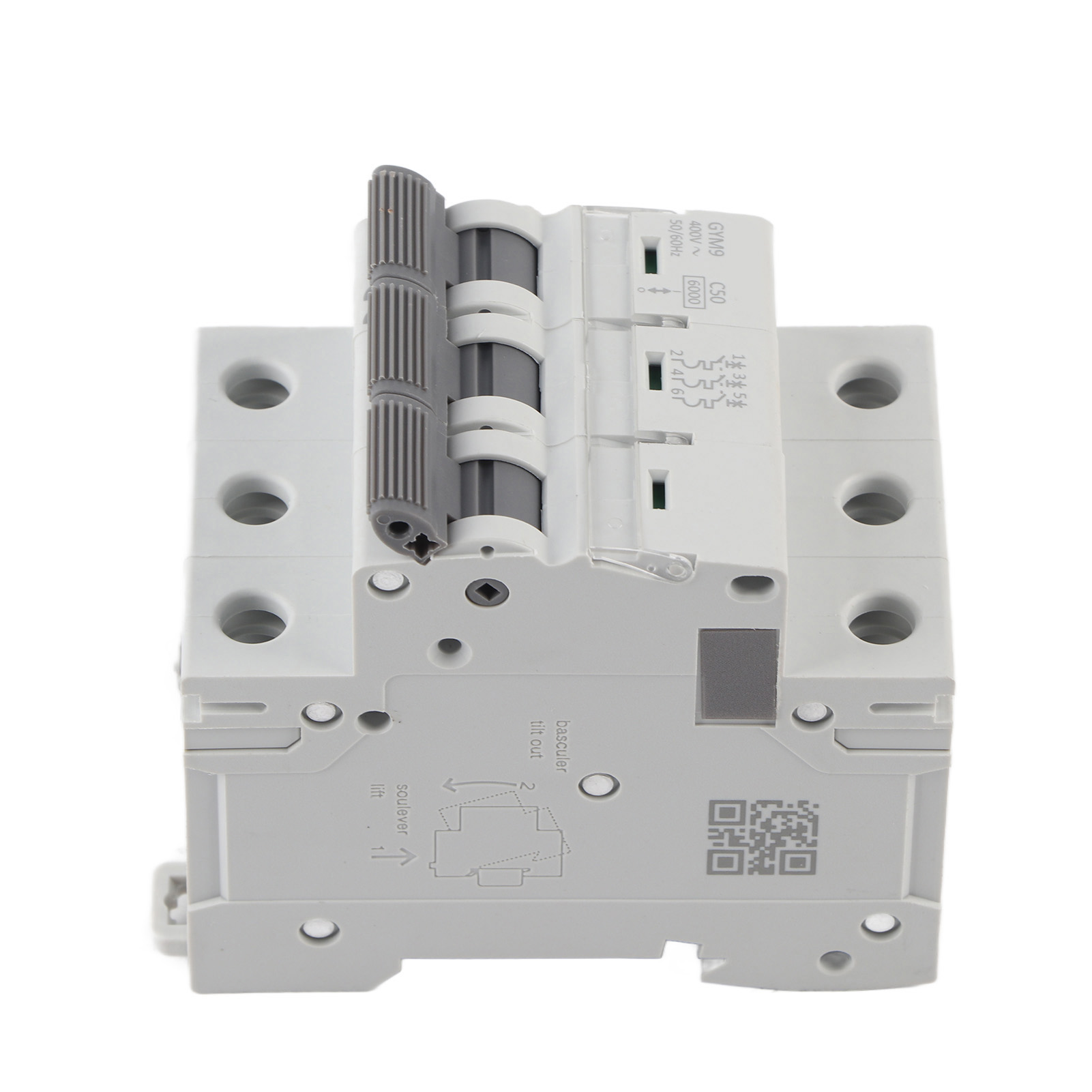 Gym9-c65 Miniatur-leistungsschalter 3-polig 400 V Ac 50/60 Hz Ip20 Fehlerstromschutzschalter