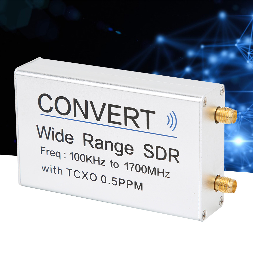 Usb-rtl-sdr-empfänger Aus Silberfarbener Aluminiumlegierung, 100 Khz–1,7 Ghz, Mit Uv-hf-rtl-sdr-antenne
