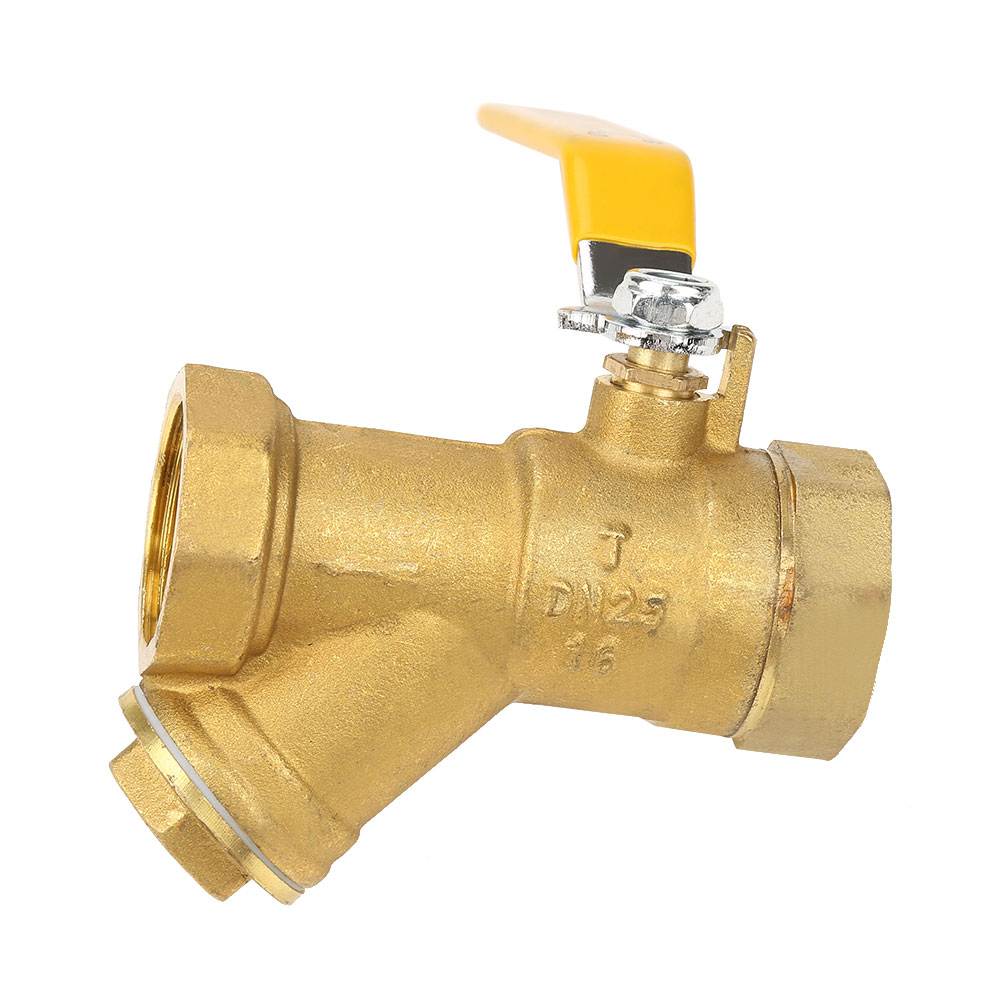 Y-förmiges Messing-filterkugelventil, 1" Bsp Dn25 Innengewinde, Für Wasser, Gas Und Öl