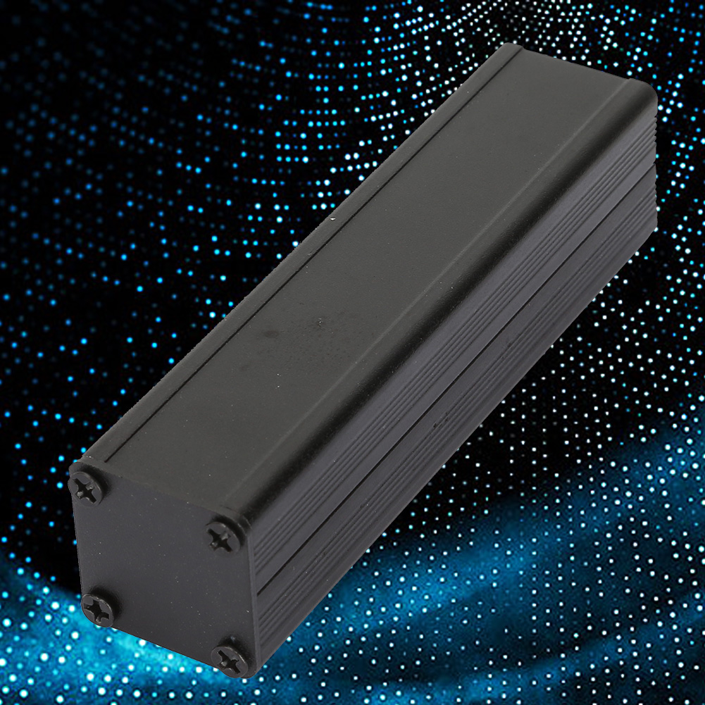 Aluminiumgehäuse Für Leiterplattenmessgeräte, Elektronik-kühlbox, Schwarz, 25 X 25 X 100 Mm