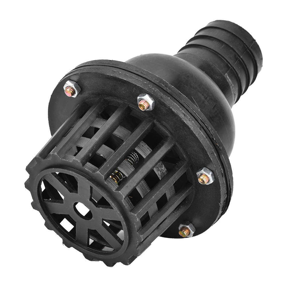 Fußventil Für Wasserpumpen, Schwarzes Pvc-rückschlagventil Für Niederdruckmaschinen (1,5 Zoll)