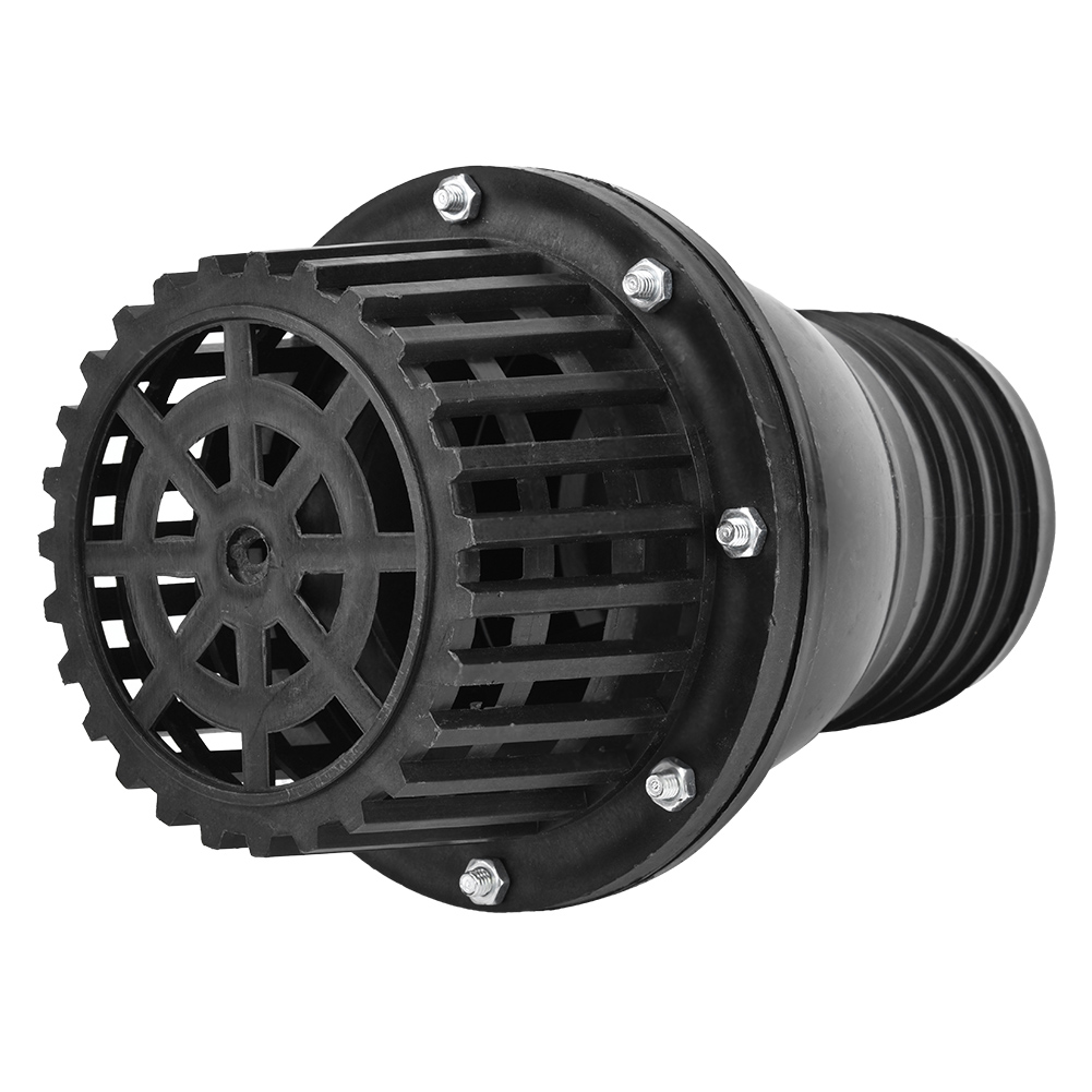 Fußventil Für Wasserpumpen, Schwarzes Flaches Pvc-rückschlagventil Für Niederdruckanwendungen In Flüssigkeitsanlagen (4 Zoll)