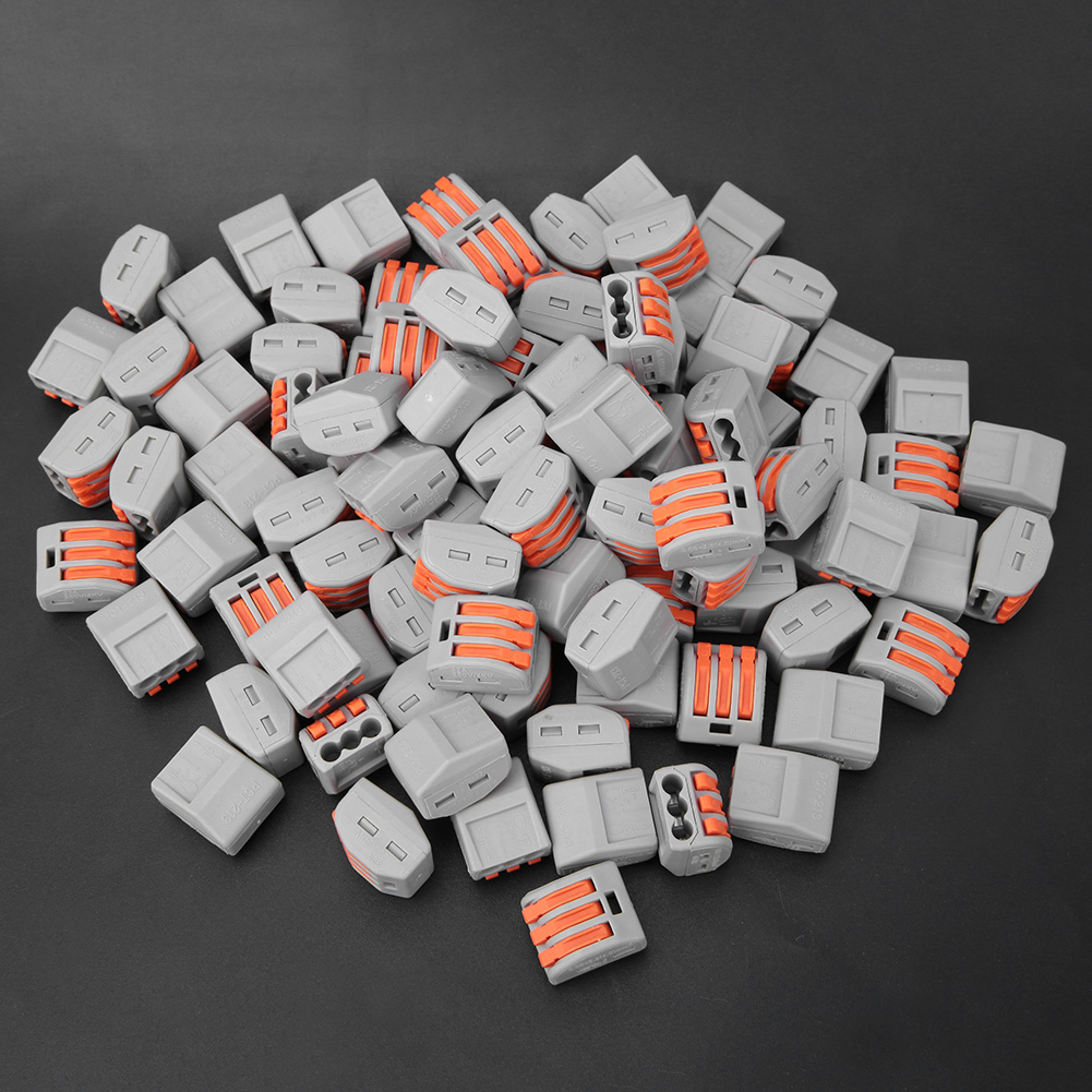 100 Pct-213-steckverbinder, Schnellverdrahtung, 3-port-drahtanschlussadapterblock Pct-213