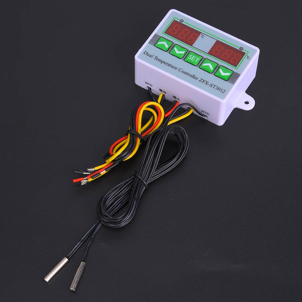 St3012 Temperaturregler, Intelligenter Digitaler Zweikanal-temperaturregler Mit Dc12v-anzeige