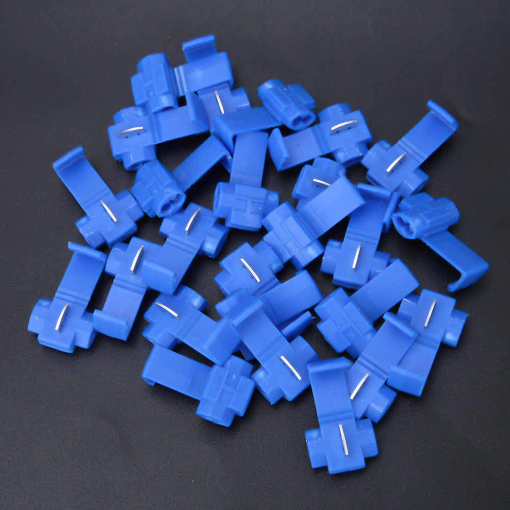 25 Blaue, Lötfreie Schnellverbinder Für Drähte 0,75–2,5 Mm² / Awg 14–18