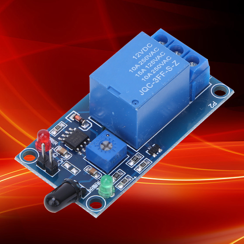 Infrarot-brandmeldemodul, Flammenmelder-relaismodul, 12 V Dc, 760–1100 Nm