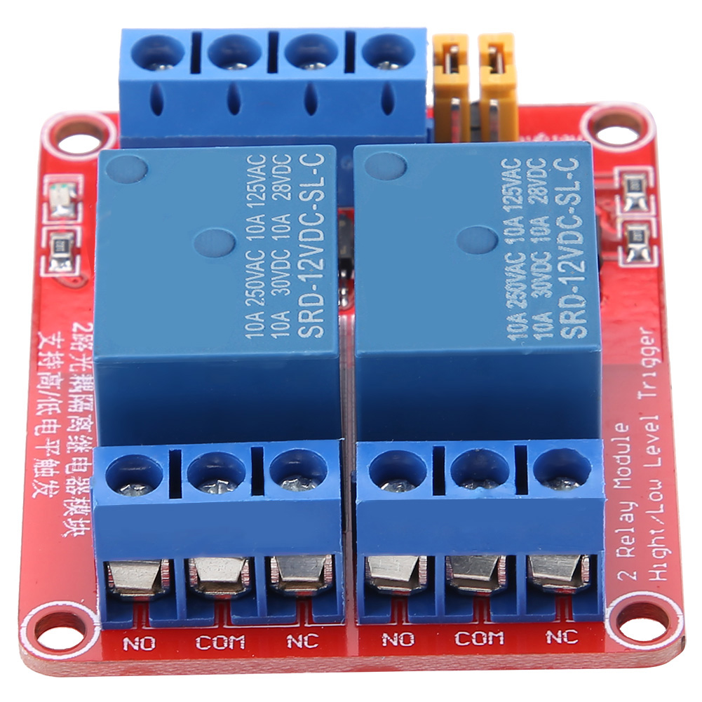 2-kanal-relaismodul Mit Optischer Trennung, High- Und Low-pegel-triggerung (12 V)