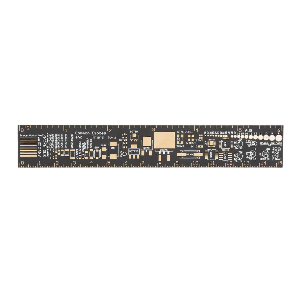6 Zoll (15 Cm) Multifunktionales Leiterplattenlineal Und Messwerkzeug Für Elektronikingenieure