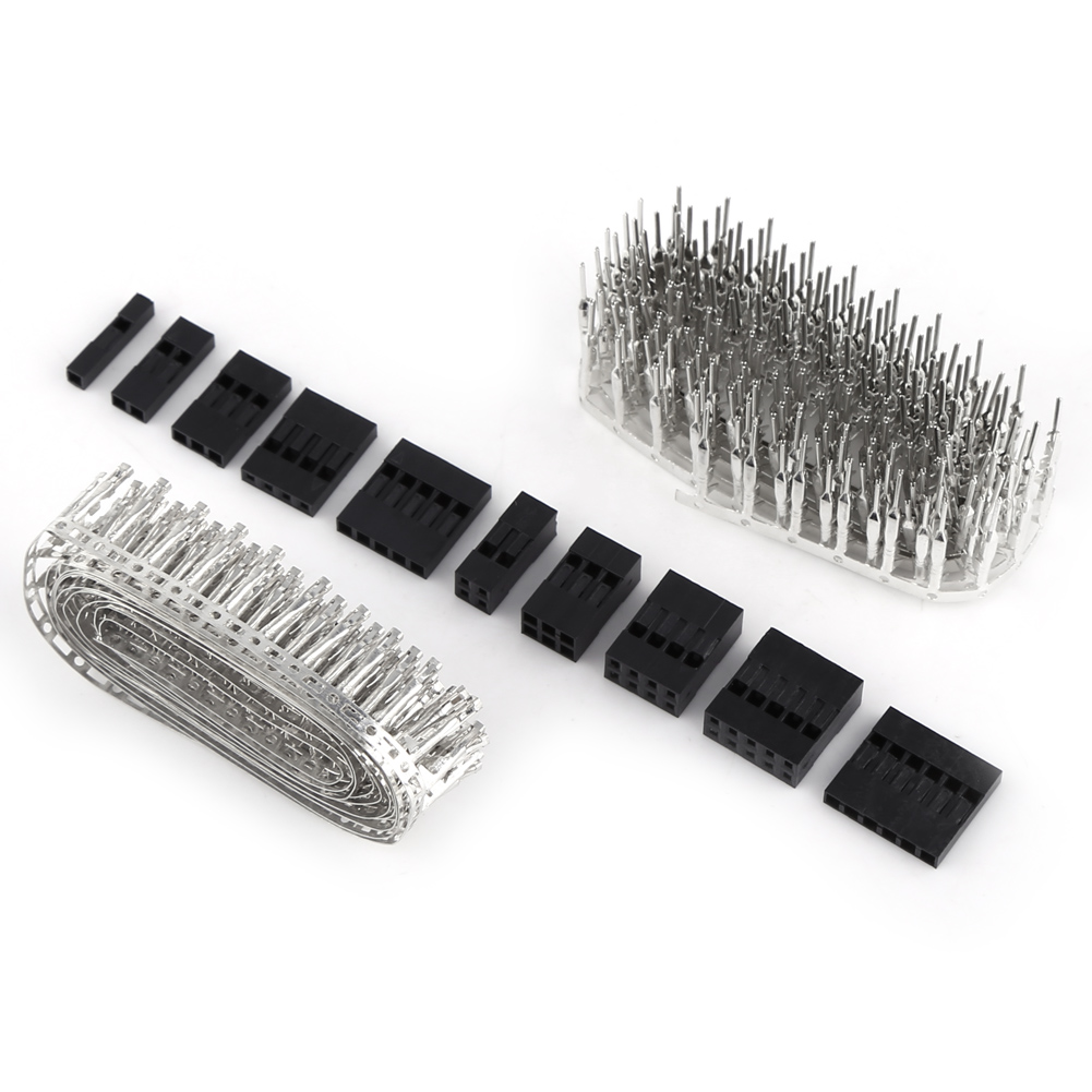 610-teiliges 2,54-mm-gehäuse-steckverbinderset, Buchse, Stecker, Überbrückungskabel, Crimpverbinder