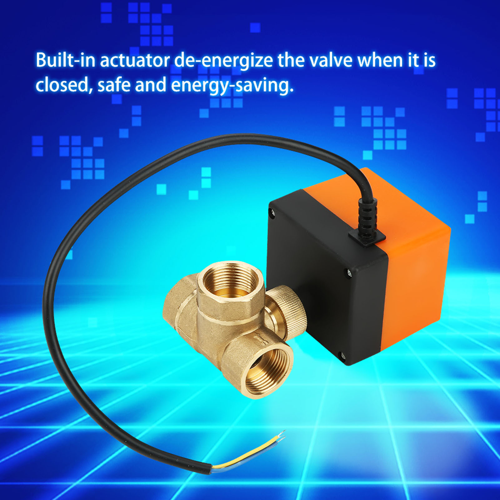 Dn20 G3/4 Messing-3-wege-kugelhahn Mit Motorisiertem Stellantrieb Für Klimaanlagen Dc24v