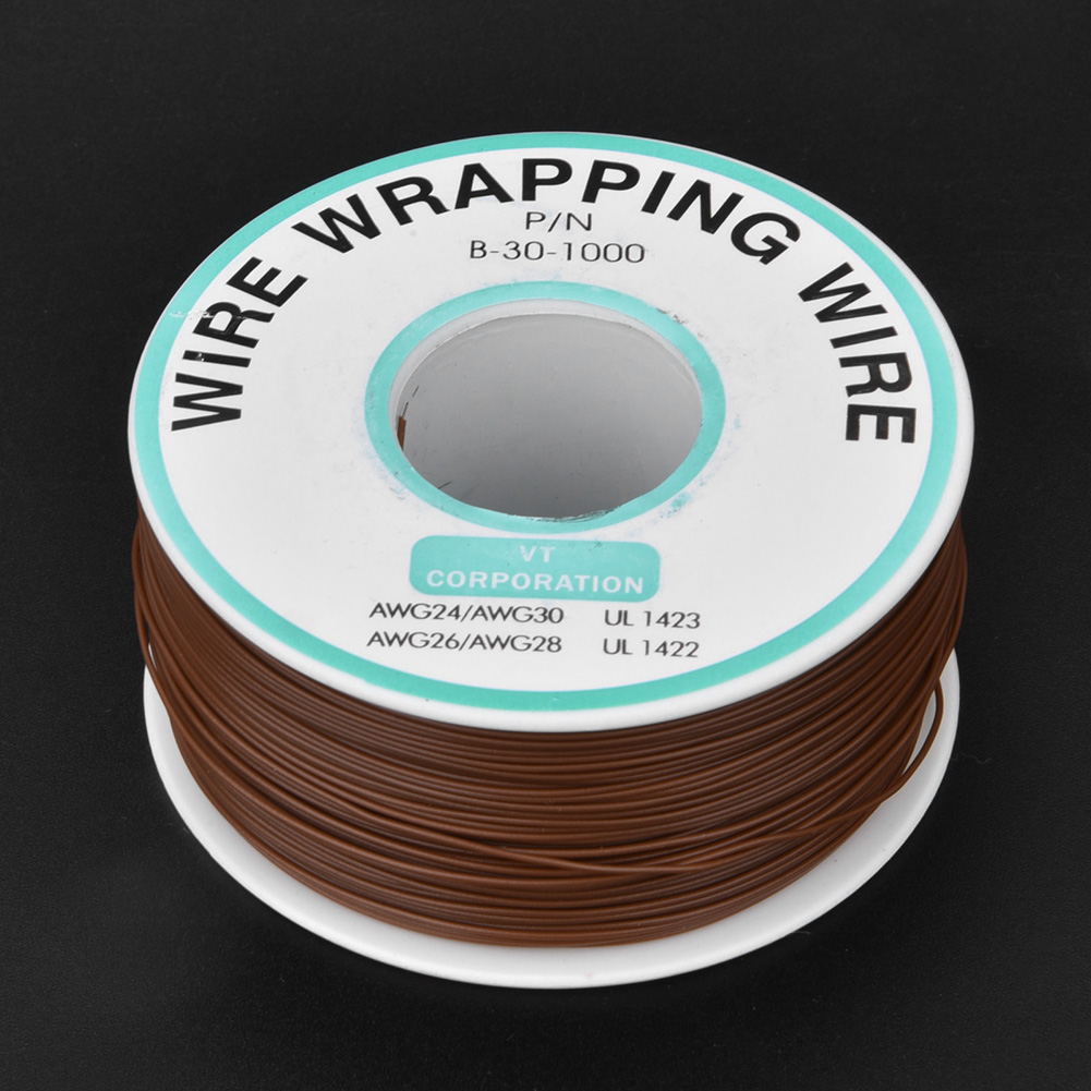 Brown Ok Drahtreparaturzubehör Für Leiterplatten, Verzinntes Kupfer, 30 Awg, Wickeldraht, 300 M