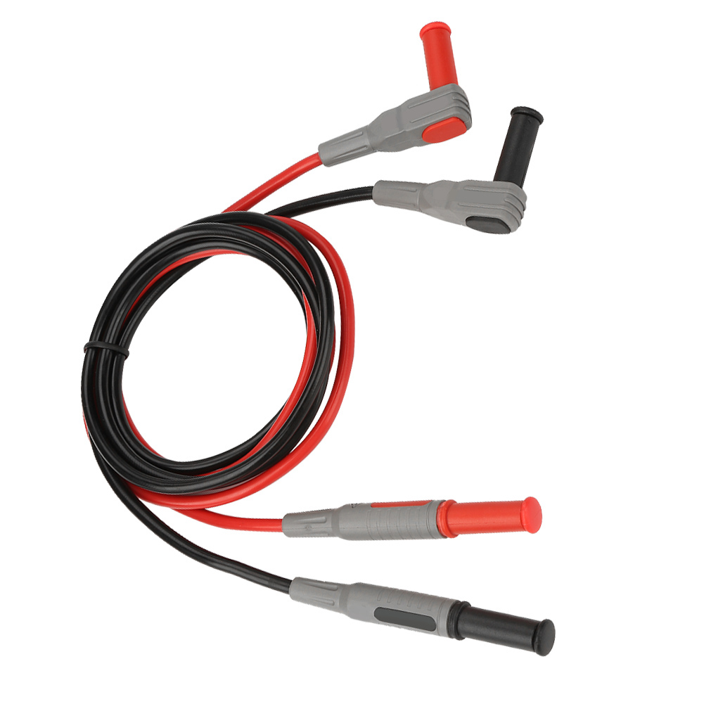 P1033 4-mm-bananenstecker-messleitung, Spritzgegossenes Multimeterkabel, Abgewinkelt Auf Gerade