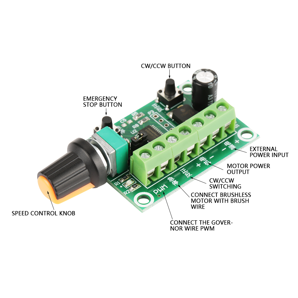 6-30v Dc Bürstenloser Motor Mit Pulsweitenmodulation (pwm) Drehzahlregler
