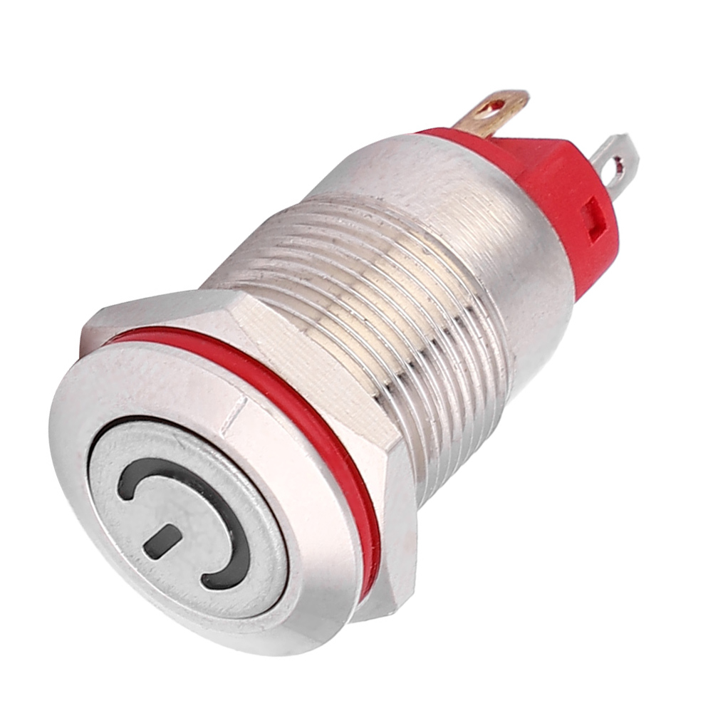 Wasserdichter 4-poliger 12-mm-metall-druckknopf Mit Led-anzeige Und Selbstverriegelungsmechanismus (weiß, 3-9 V)