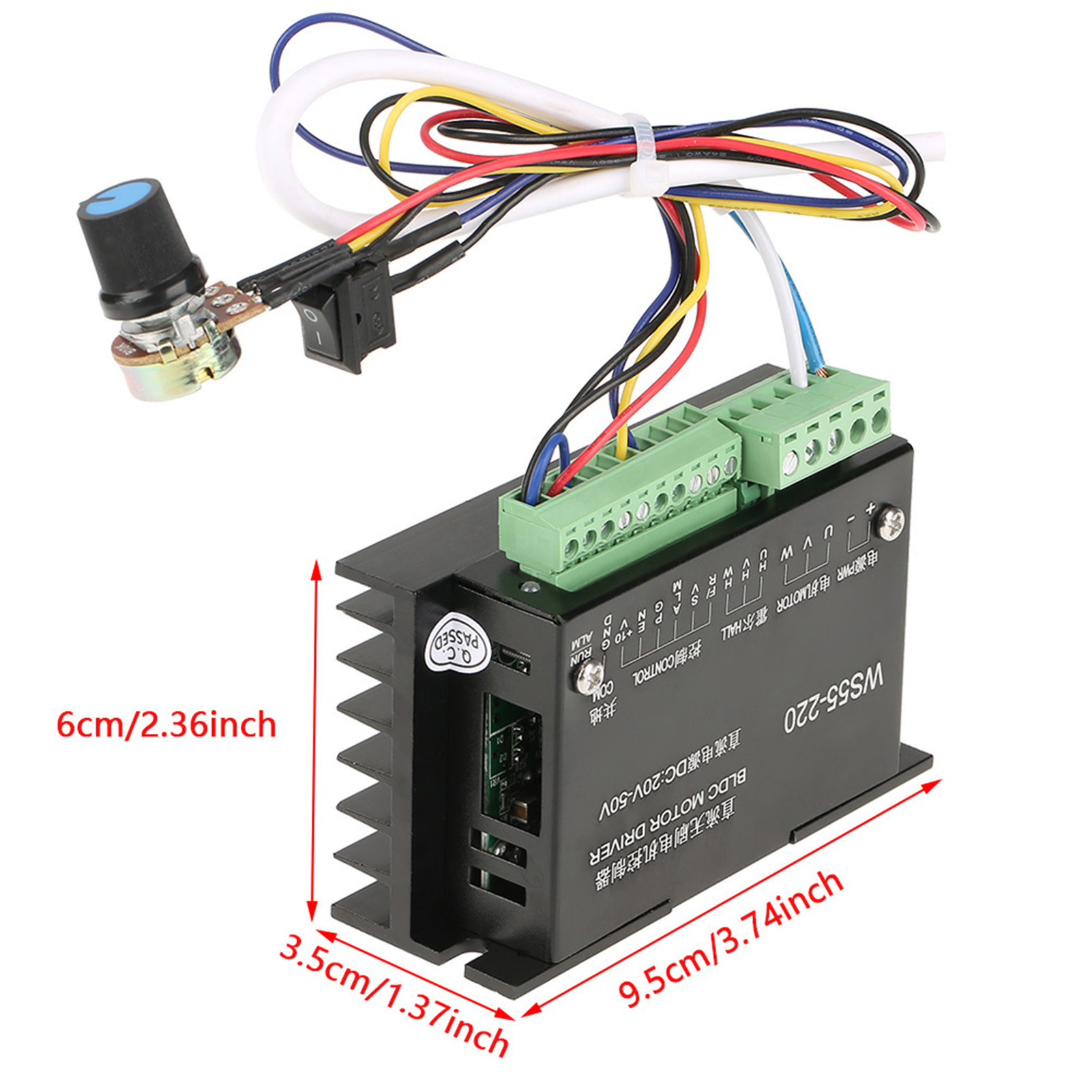 Ws55-220 Dc 48v 500w Cnc Brushless Spindel Bldc Motortreiber