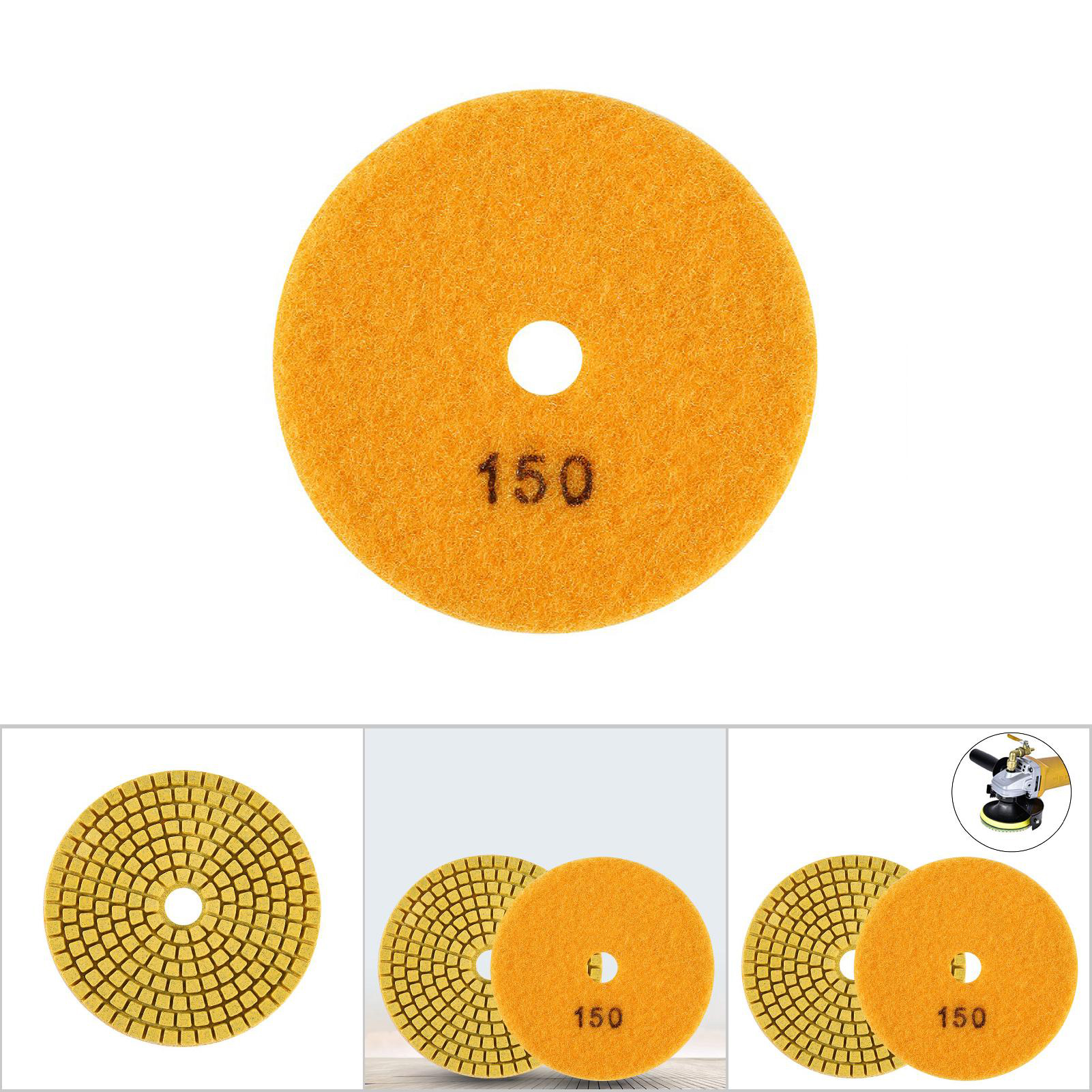 100 Mm 4" Nass-diamantpolierscheibe Für Granit, Marmor Und Stein (körnung 150)
