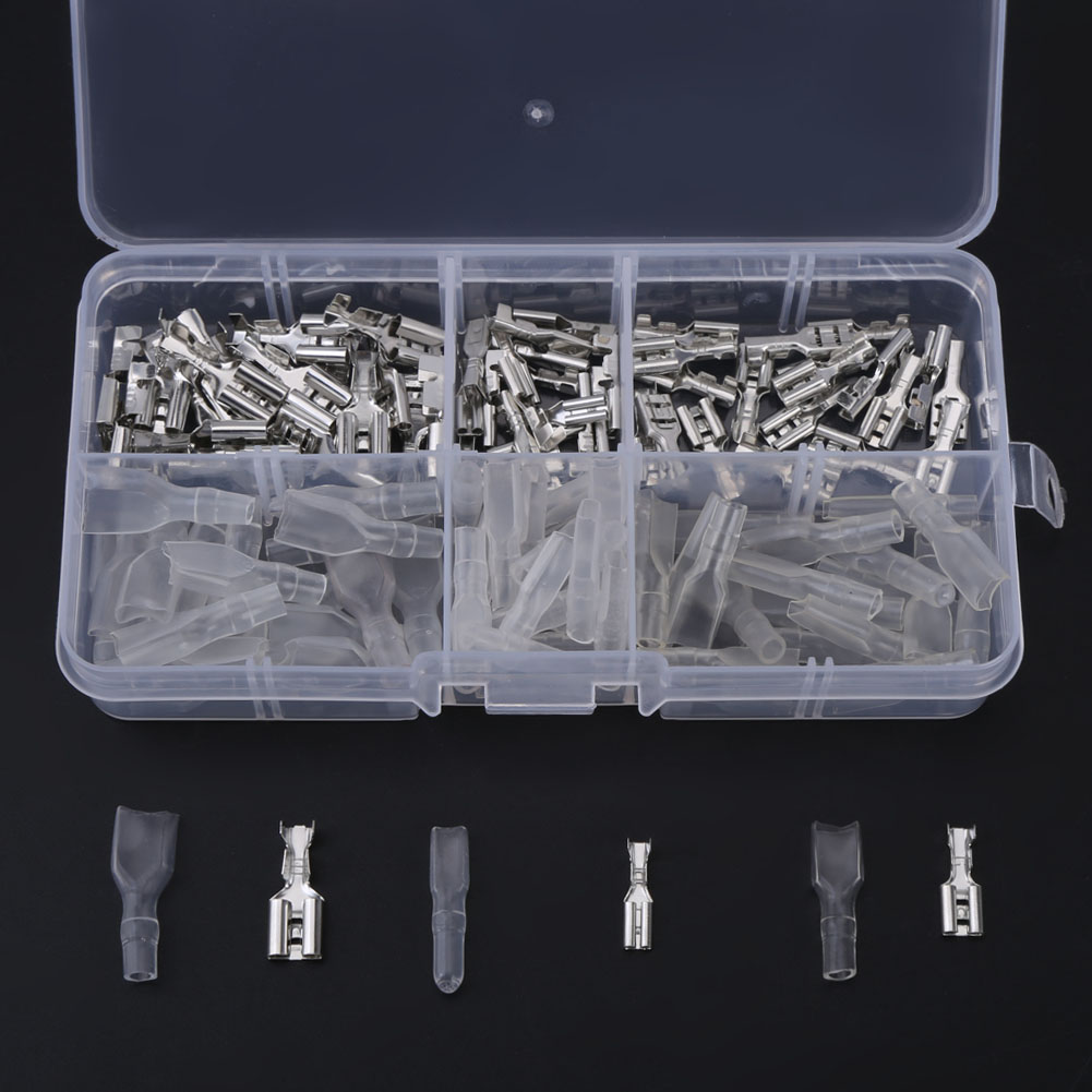 2,8/4,8/6,3 Mm Crimpverbinder, Flachsteckverbinder (weiblich) Und Transparente Hülsen
