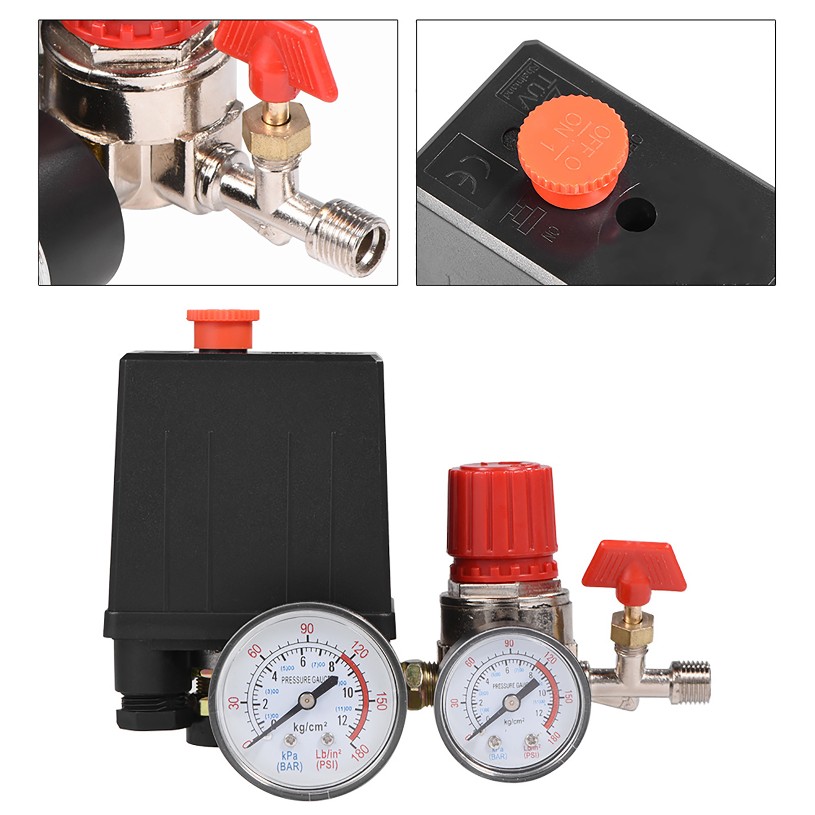 Druckschalter Und Ventilregler Für Kleine Luftkompressoren Mit Manometer