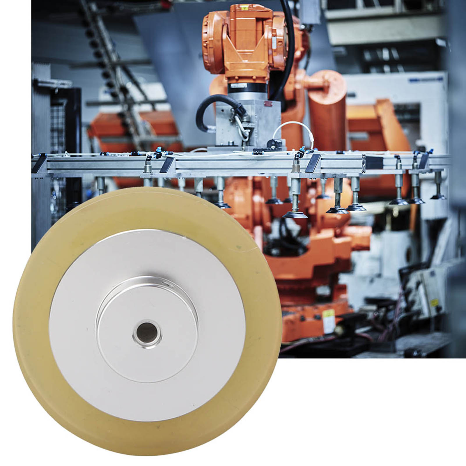 Robuster, Rutschfester Drehgeber-messzähler Aus Polyurethan (200 Mm)