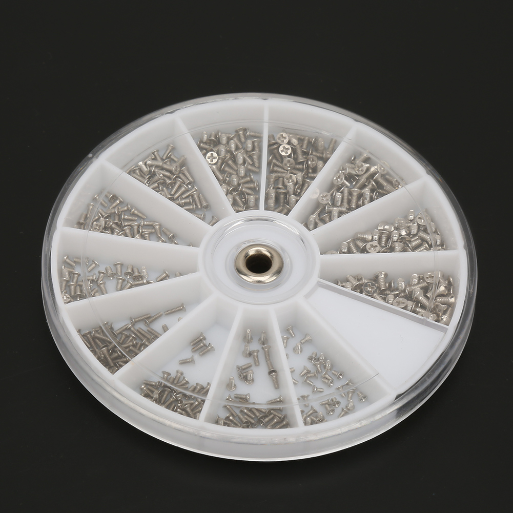 600-teiliges Set Runder Edelstahl-kreuzschlitzschrauben Mit Flachkopf M1.0, M1.2, M1.4 Und M1.6 Für Brillen