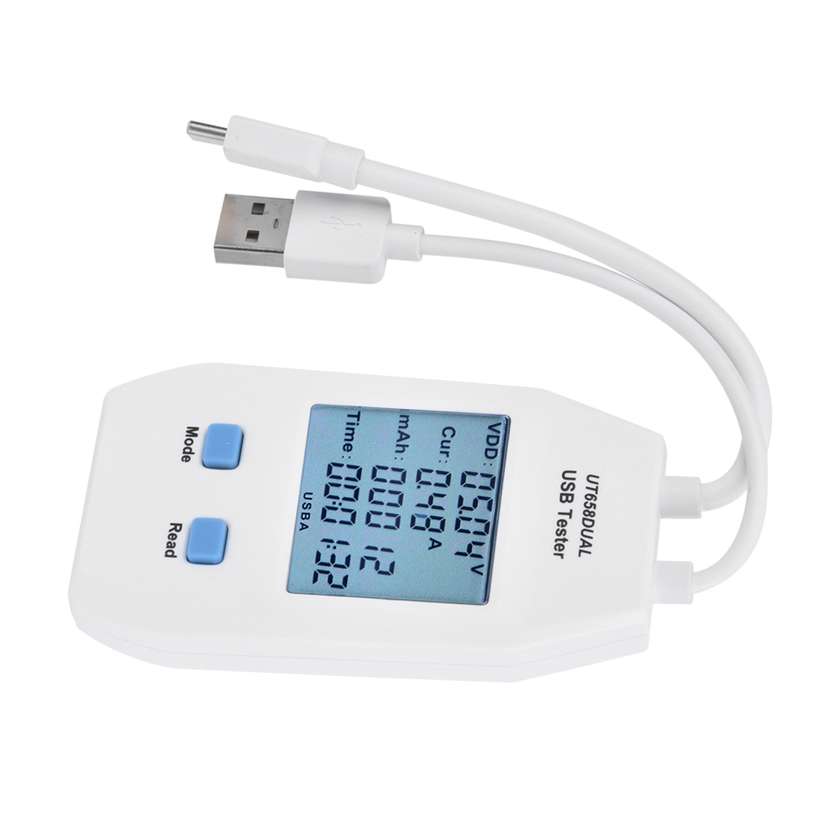 Uni T Lcd Usb-tester, Detektor, Voltmeter, Amperemeter, Digitaler Leistungskapazitätstester, Messgerät (ut658 Dual)