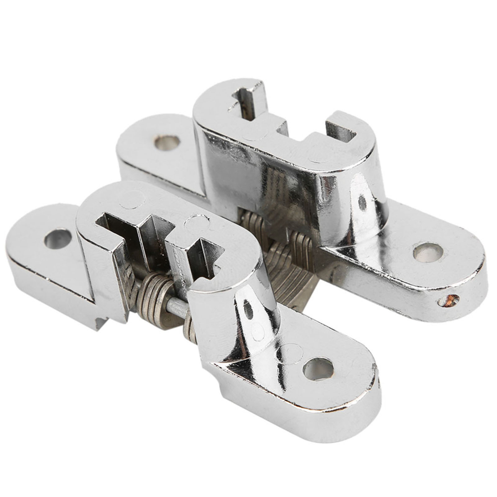 Verdeckte Scharniere Aus Zinklegierung, Unsichtbar, Verdecktes Kreuzlager, Silber (l)