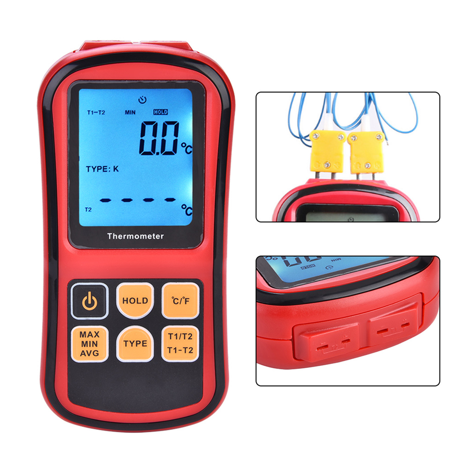 Digitales Thermometer Gm1312, Zweikanal-temperaturanzeige Mit Lcd-bildschirm