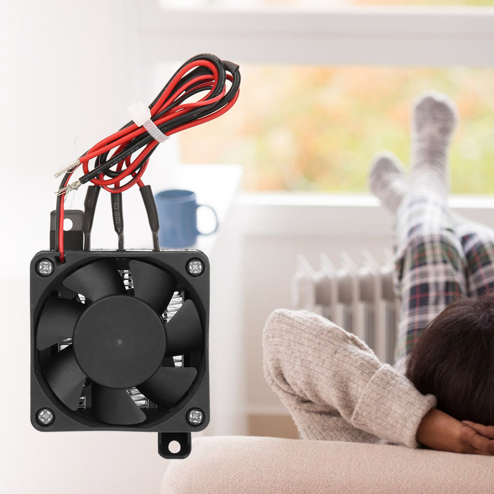 110v Mini-lufterhitzer Mit Konstanter Temperatur, Isolierung, Ptc-thermistorheizung Und Ventilator (24v/350w)