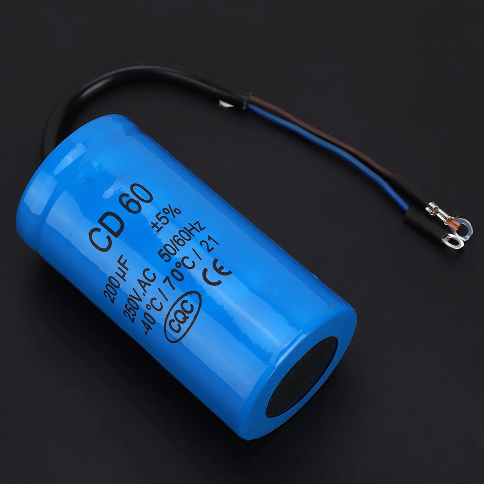 Cd60 Betriebskondensator Mit Anschlusskabel 250 V Ac 200 Μf 50/60 Hz Für Motorbetriebene Luftkompressoren