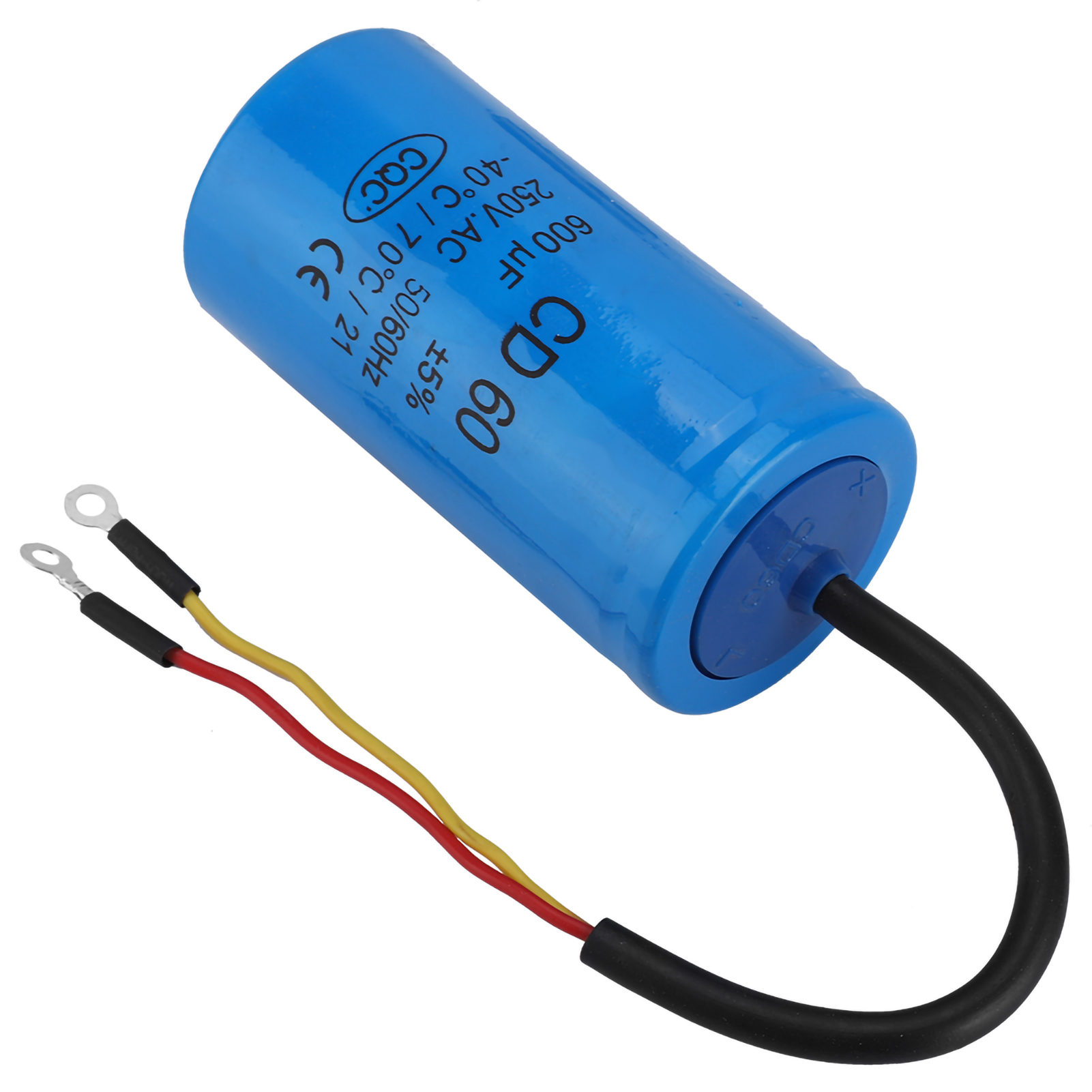 Cd60 Betriebskondensator Mit Anschlusskabel 250 V Ac 600 Μf 50/60 Hz Für Motorbetriebene Luftkompressoren