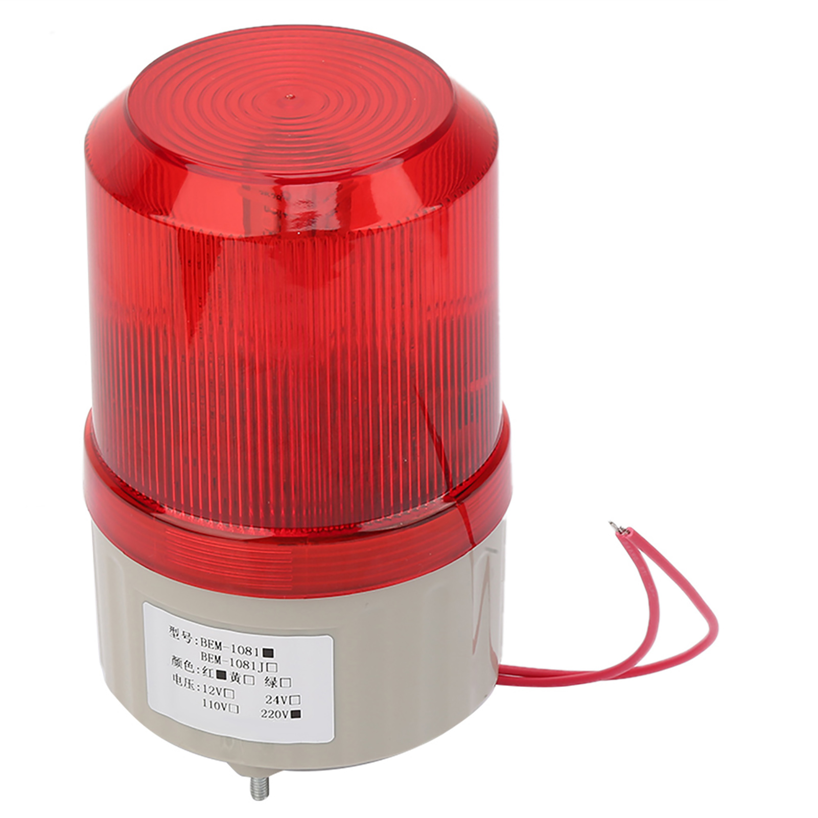 220 V Wechselstrom, Rotierendes Blinksignal, Rote Led-warnleuchte, Durchmesser 75 Mm