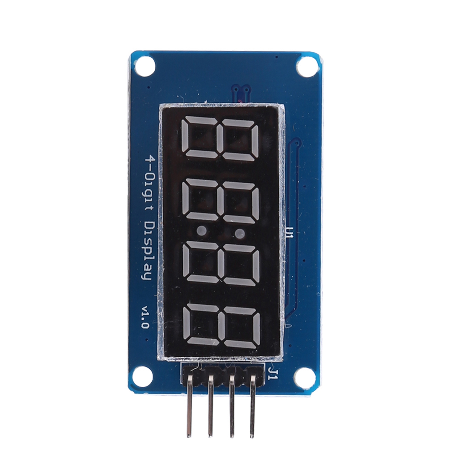 Digitales Led-display Mit Roter Beleuchtung, 4-stellig, 7-segment-anzeige, Helligkeit Einstellbar