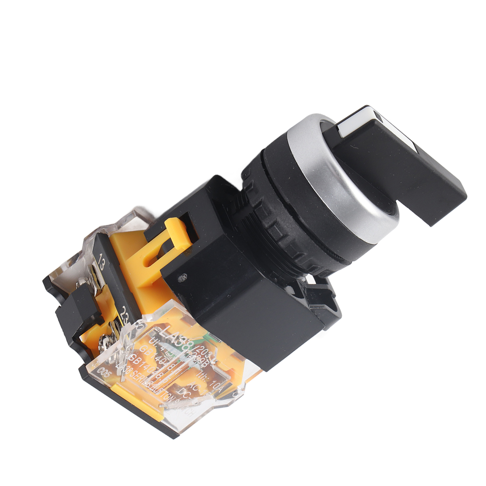 22 Mm 3-positionen-drehschalter Mit Automatischer Rückstellung, Langer Griff La38-20bx33