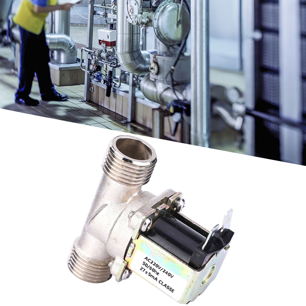 Ac220/240v G1/2 Nc Elektrisches Magnetventil Aus Messing, Normalerweise Geschlossen, Wassereinlassventil