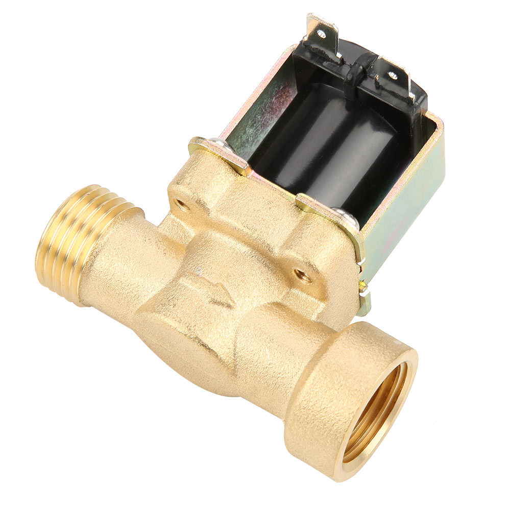 Elektrisches Magnetventil Aus Messing, Dn15 G1/2, Stromlos Geschlossen, Vorgesteuert, Wassereinlass, 12 V Dc