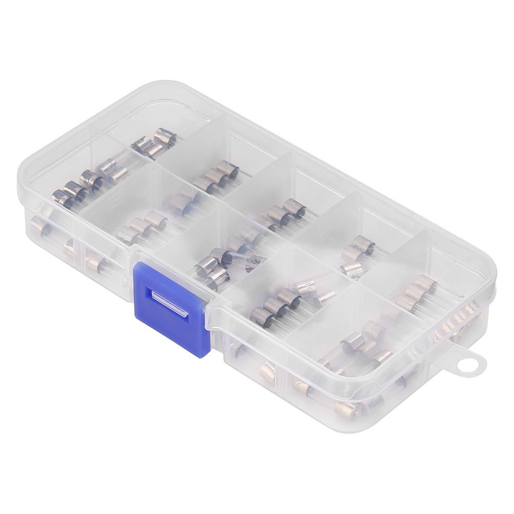 50 Stück 10-fach Glas-flinksicherungen, 20 Mm, Sortiment Für Flinksicherungskästen