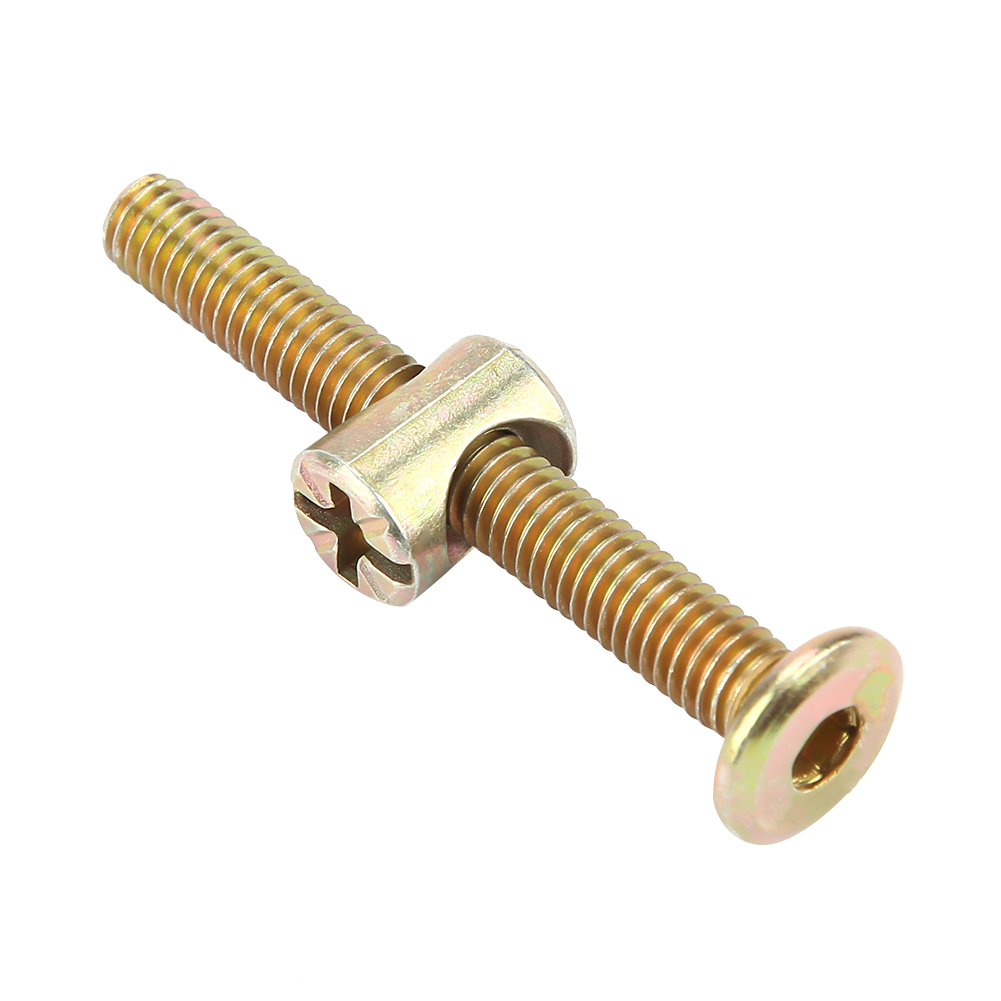 10 Stück M6-möbelschrauben Aus Kohlenstoffstahl, 50 Mm, 6 Mm Zylindrische Muttern Als Verbindungselemente