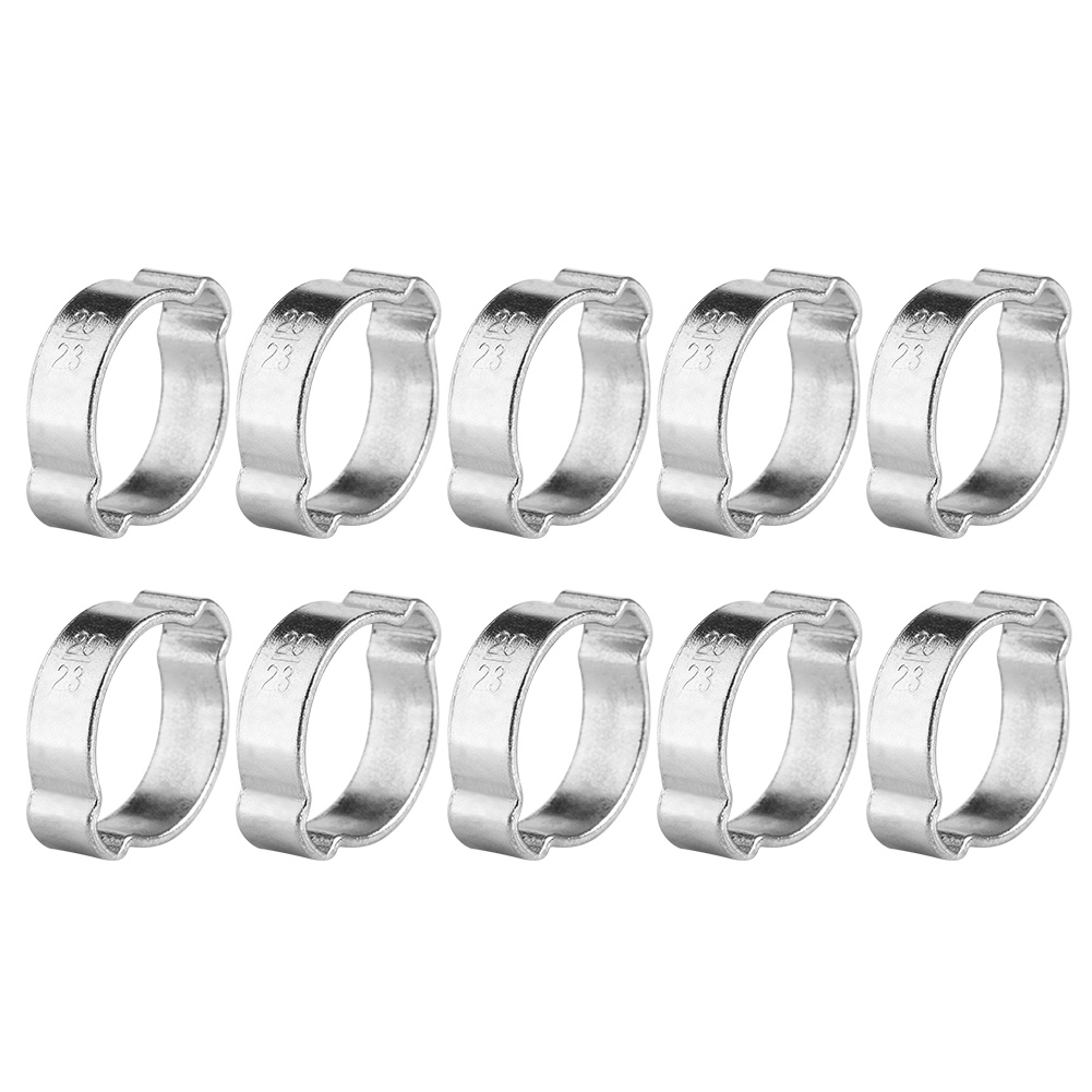 10 Stück Verzinkte, Doppelohrige Schlauchschellen Aus Eisen, 5–23 Mm, Für Kraftstoffschläuche (20–23 Mm)