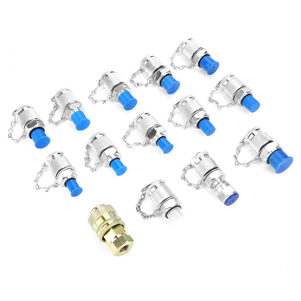 14-teiliger Satz Testanschlüsse Für Hydraulische Druckmesspunkte In Hydrauliksystemen