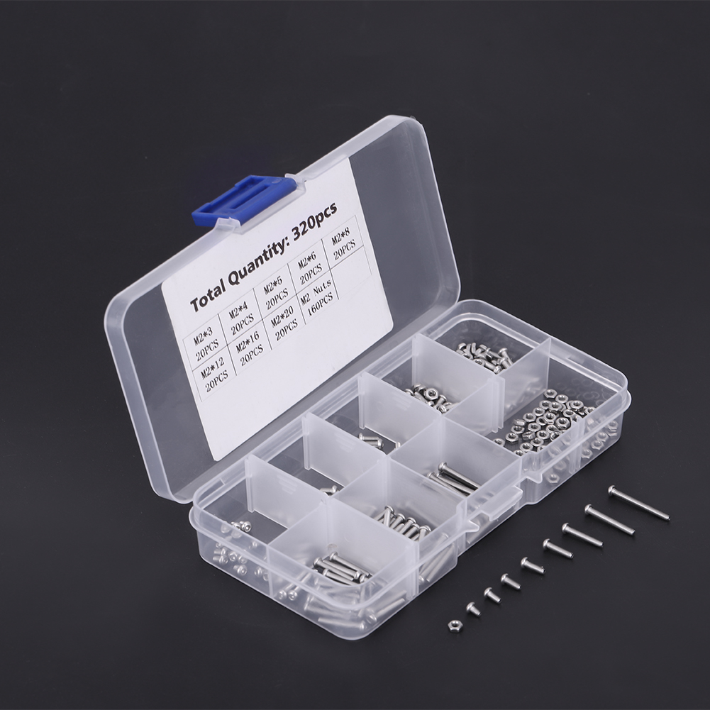320-teiliges M2-maschinenschrauben-set Für Laptop/festplatte/tastatur/mobiltelefon/computer