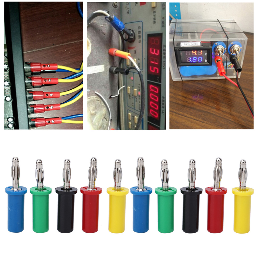 10 Bananenstecker, Integrierte Lötverbindung, Bananensteckerkopf 4 Mm, 30–60 V, 32 A