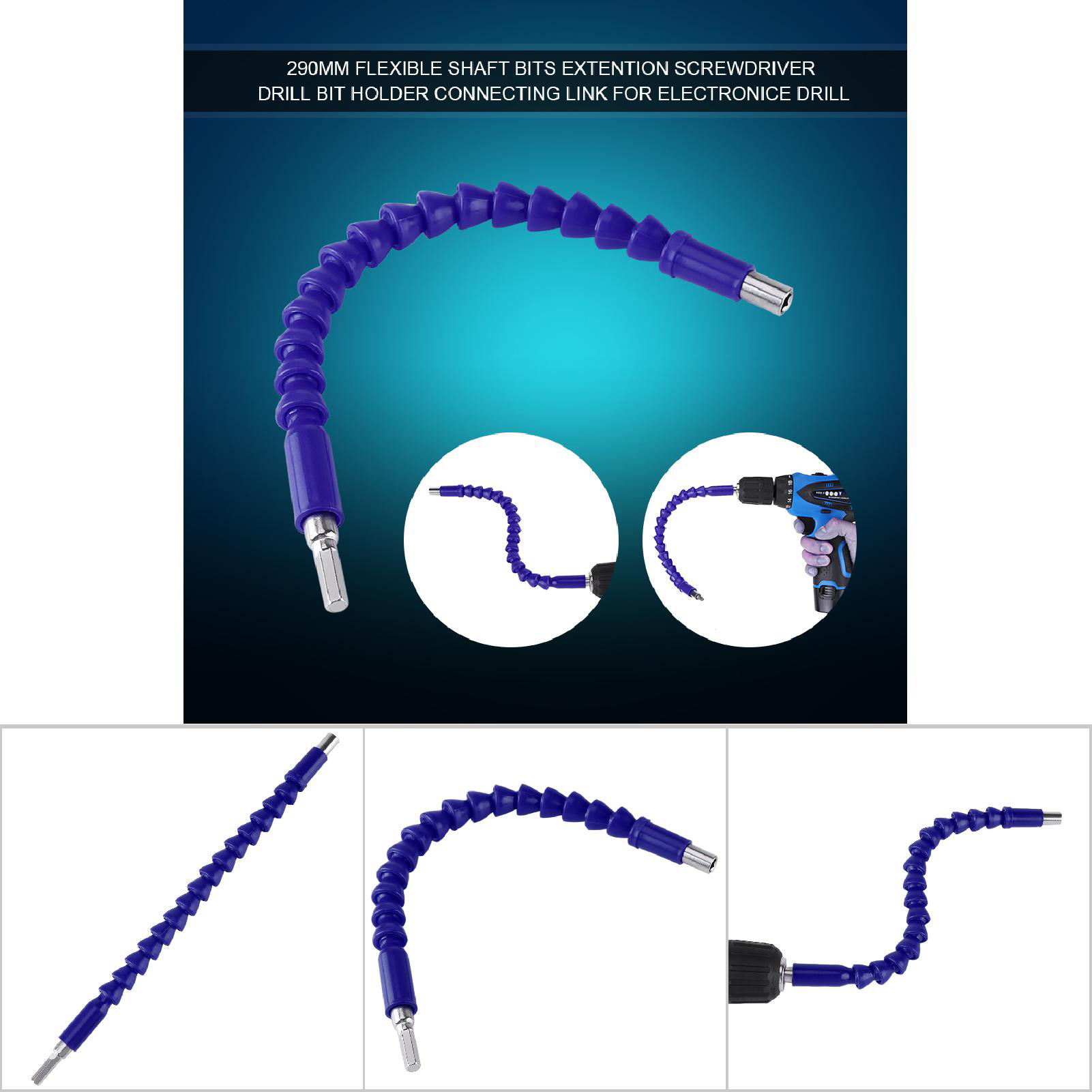 Flexible 1/4"-sechskant-bits, Schraubendreher-bithalter, Verbindungsglied (blau)