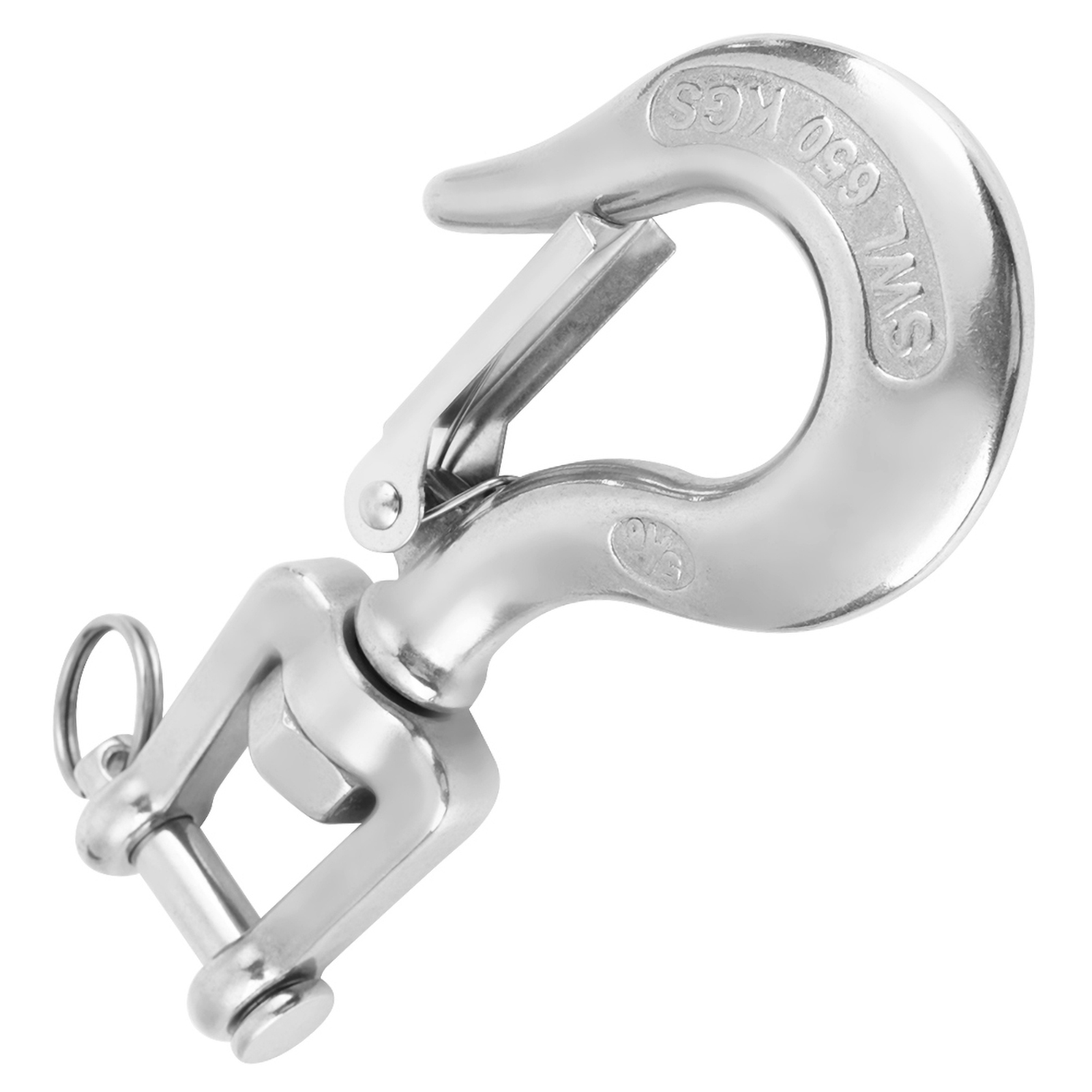 Drehbarer Hebehaken Aus Edelstahl 304 Mit Karabiner (650 Kg)