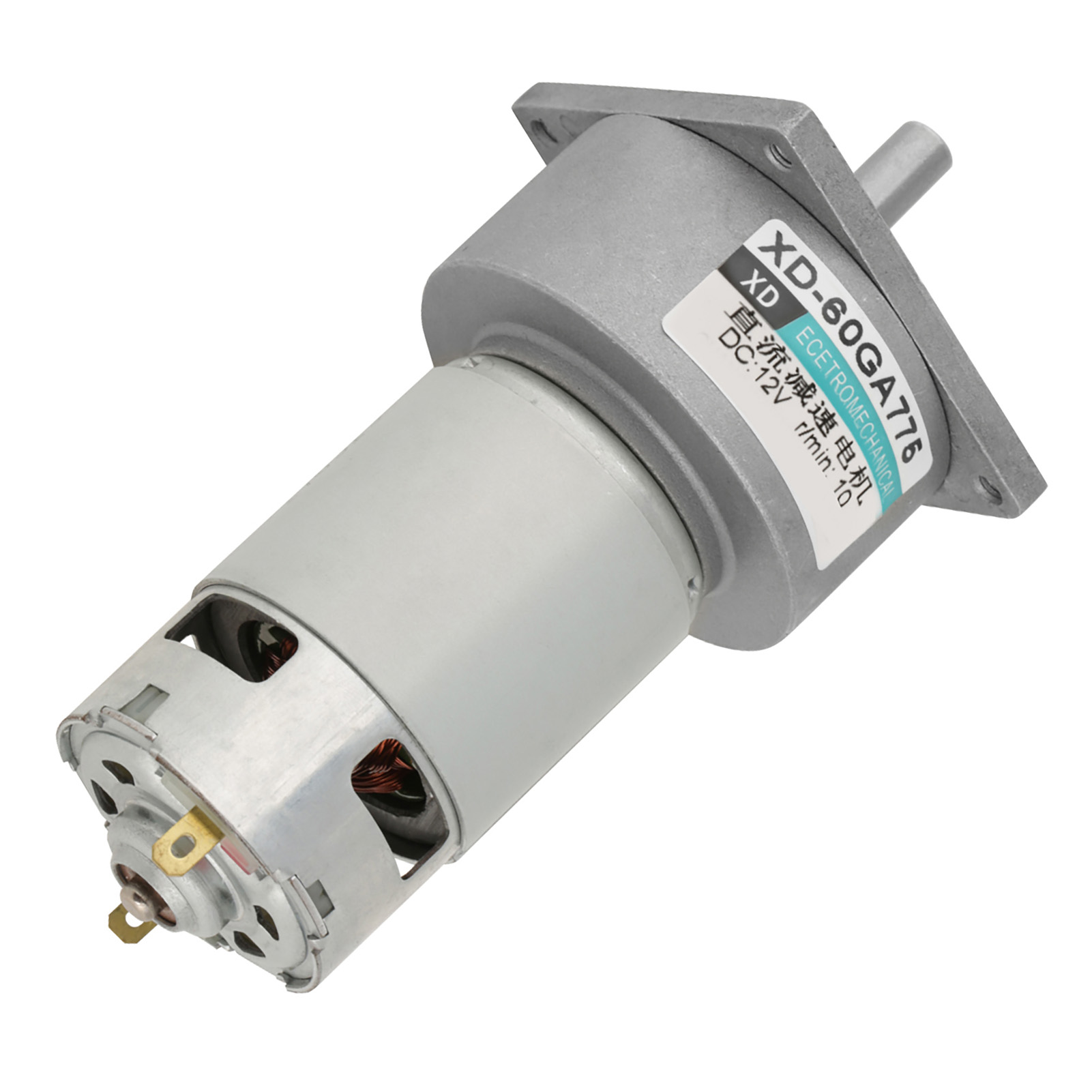 35-w-mikro-gleichstrom-metallgetriebemotor, Drehzahlregelung, Rechts-/linkslauf (12 V, 10 U/min)