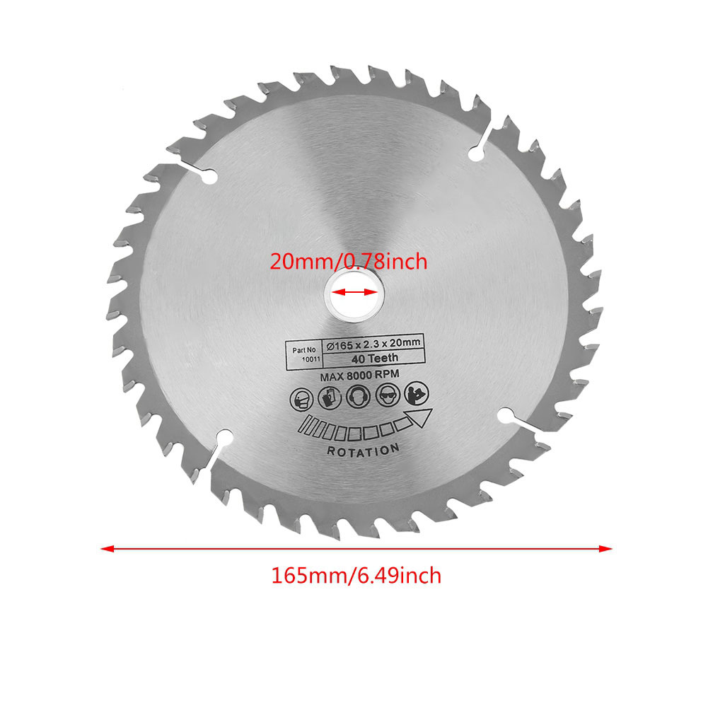 Diamant-kreissäge, 165 Mm X 20 Mm, 40 Zähne, Trennscheibe Für Die Holzbearbeitung, Kreissäge