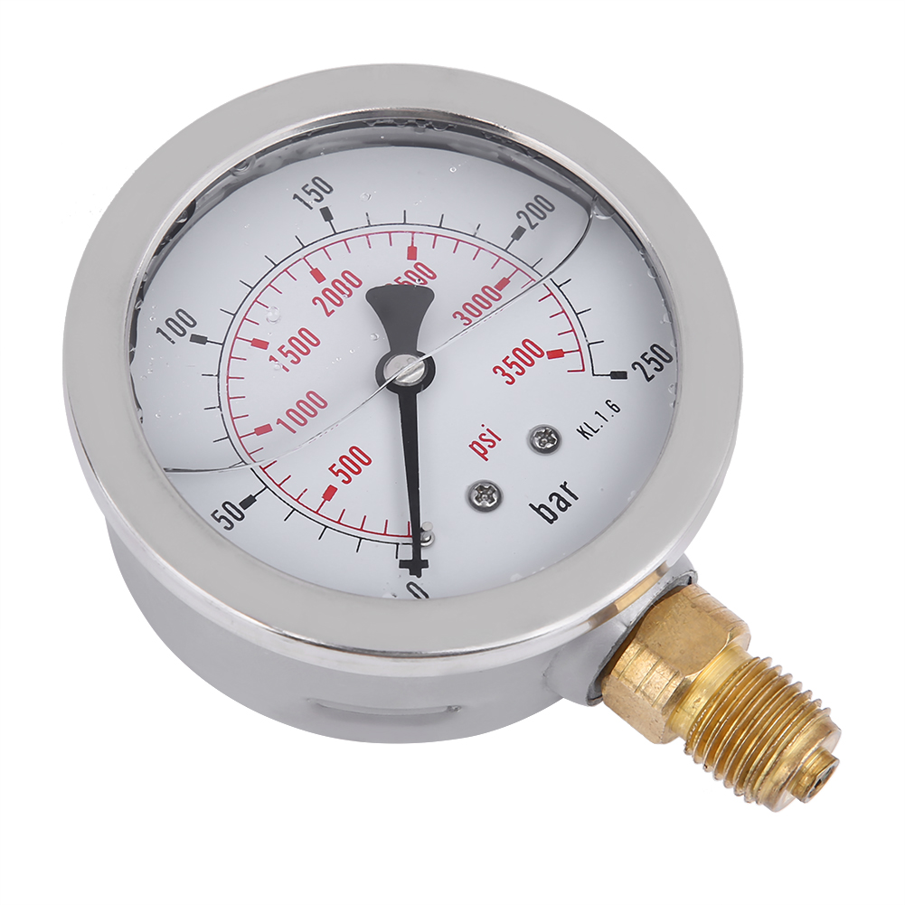 Prüfanschluss Für Hydraulikschlauch M162-bsp1/4 + 0250bar 3600psi Manometer, 1,5 Meter Schlauch